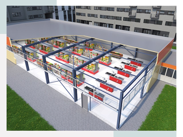 Строительство магазинов в Якутск от 625 руб. за м²