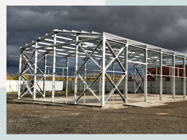 Двускатные ангары в Якутск от 625 руб. за квадрат